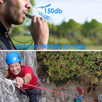 Signal Mirror Survival Tools, Military Grade Hiking Camping Mirror 2 x 3 inch with Small Compass and Whistle for Outdoor Adventure Emergency SOS Mirror
