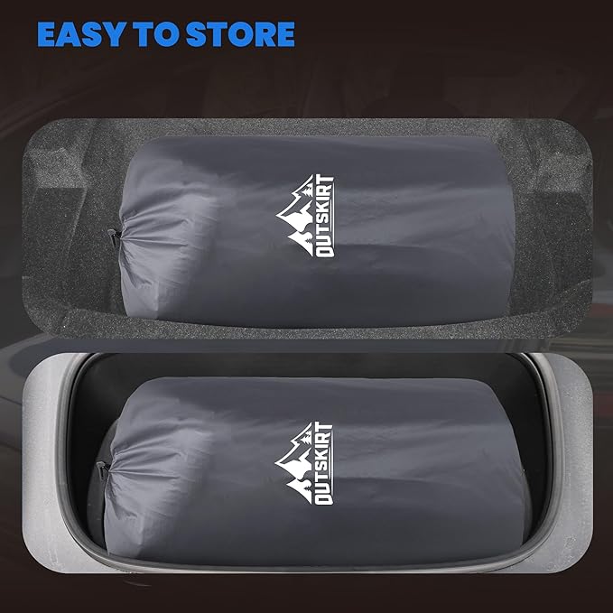 OUTSKIRT Camping Sleeping Pad for Tesla Model Y, 4" Thick Self Inflating Sleeping Mat, 9.5 R-Value Car Camping Pad, Camping Air Mattress Bed
