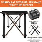 IGT Camping Table with Extended Frames, Portable and Foldable Outdoor IGT Camp Tables, Ultralight Height Adjustable Camp Table with Carry Bag for Car Camping Picnic RV Trip Patio Backyard