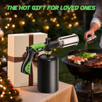 Propane Torch Head, Kitchen Blow Torch Gun, Campfire Charcoal Starter, Grill Torch with Igniter, Adjustable Flame for Cooking, Soldering(Propane Tank Not Included)