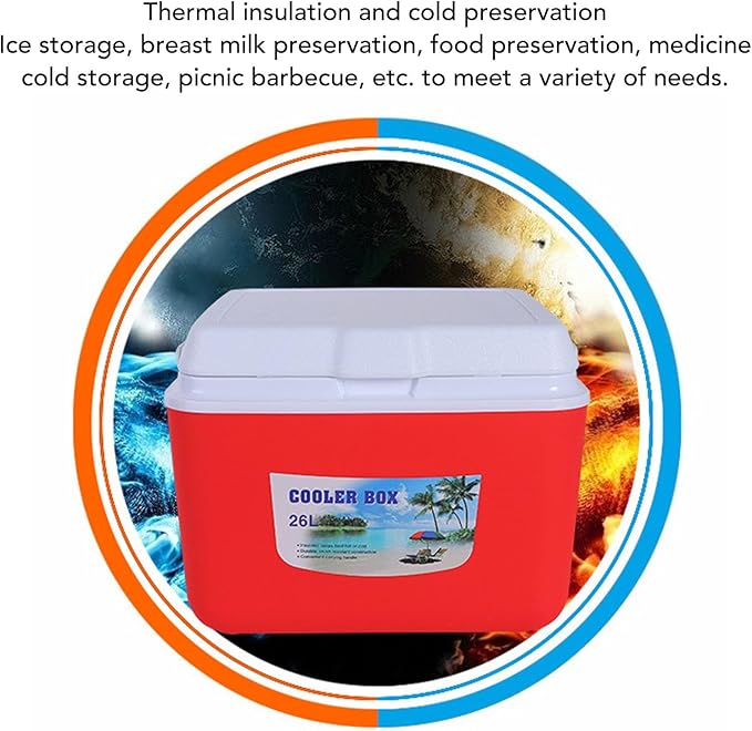 SIXRUN 5L Portable Cooler Box, Multifunctional Keeps Food Freshness and Drink Cool Insulated for Travel Camping Fishing and Outdoor Activities