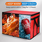 Bodaon 4-Pack Insulated Food Delivery Bag, XXX-Large Meal Grocery Tote Insulation Bag for Hot and cold Food, Commercial, Large Capacity Reusable Warming Bag, Red
