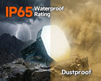 4000LM Camping Light Rechargeable, 3 Lighting Modes, 30W Portable Tent Light with Magnet, IP65 Waterproof Hanging Light for Camping, Hiking, Emergency, Hurricane, Power Outages (Black)