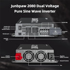 2080W RV Pure Sine Wave Inverter with ATS, Dual Voltage Power Inverter 24V/48V to 120V for Truck Off-Grid, Camping, Home Emergency Backup (DeepGrey)