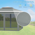 ECOTOUGE Pop Up Canopy Tent with Mosquito Nettings, Instant Shelte gazebos on Clearance w/Carrying Roller Bag, Waterproof and UV Resistant Canopy Tent for Grill, Garden and Backyard(Grey-White,11FT)