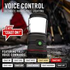 COAST EAL35R 1000 Lumen Voice-Controlled LED Emergency & Camping Area Lantern with Warm, Cool White, Day, Red & Red Flashing Mode, Power Bank Functionality - Desert