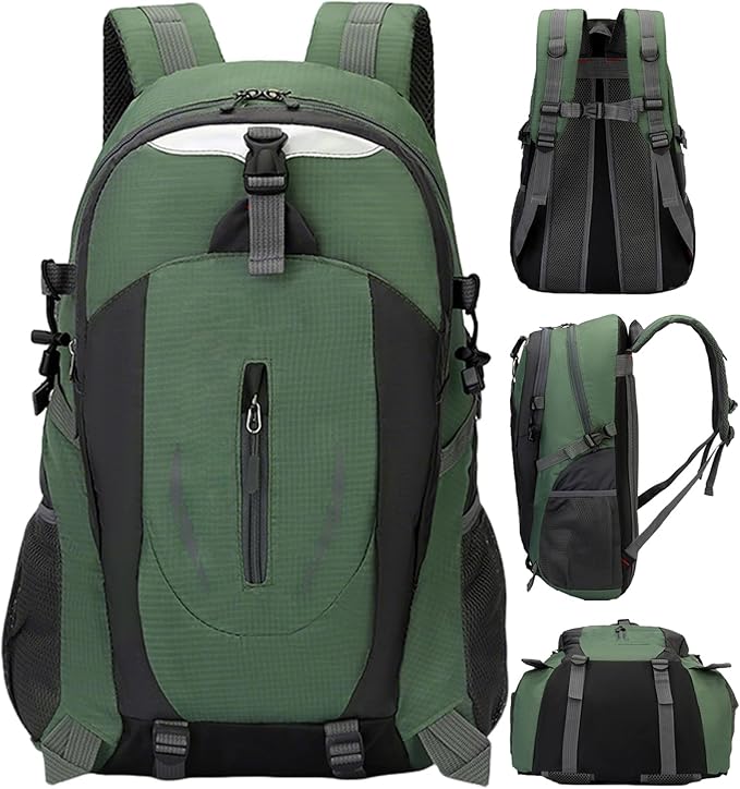 Day Hiking Backpack, 40L Hiking Bag Camping Backpack, Rucksack Waterproof Bag Storage Organizer for Cycling Camping Sports Fishing Climbing Travel Backpacking