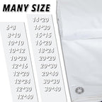CARTMAN Finished Size 20x40 Feet 10 Mil White Heavy Duty Poly Tarp, Multipurpose Protective Cover, UV Resistant, Waterproof Poly Tarpaulin with Reinforced Edges Tarpaulin with Reinforced Edges
