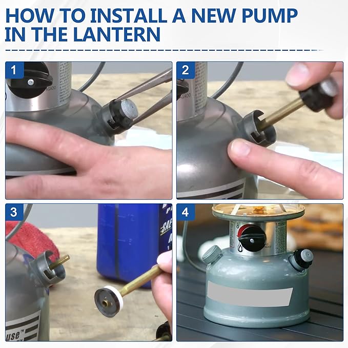 Camping Lantern & Stoves Replacement Parts – Universal Plunger Metal Part, Plunger Pump Repair Kit 242J5201 – Compatible with Coleman Dual Fuel Lantern & Camping Stoves
