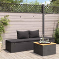 Camp Chair Lawn Chair Outside chairsSun Bed with Cushions Poly Rattan BlackSuitable for Gardens, courtyards, and patios