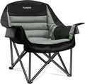 Oversized Camping Chair, Portable Folding Camping Chairs with Side Pocket, Cup Holder and Carry Bag, Heavy Duty Outdoor Camping Chairs for Adults, Fishing, Sports, Trip, up to 400lbs, Style 4