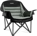 Oversized Camping Chair, Portable Folding Camping Chairs with Side Pocket, Cup Holder and Carry Bag, Heavy Duty Outdoor Camping Chairs for Adults, Fishing, Sports, Trip, up to 400lbs, Style 4