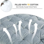 REDCAMP Folding Cot Pads for Sleeping Extra Thick, Soft Comfortable Velvet & Corduroy Cotton Camping Cot Mattress Pad for Backpacking Hiking, Black Blue Brown Grey 75x30 inches