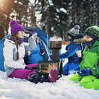 Portable Wood Burning Stove,Hot Tent Stove with Fire Viewing Window,7 Section Stainless Steel Chimney,X-shaped Pot Holder,Wood Stove for Outdoor Camping Heating and Cooking (11 * 9 * 8in)