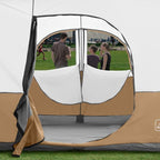KAMPKEEPER Canopy Side Tent,4-6 Person Camping Cube Tent for 10x10 Pop Up Canopies,Easy Up Gazebo with Window,Compatible with 10' Wide Canopy Tents