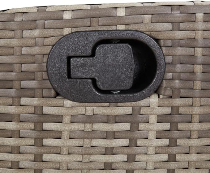 Reclining Patio Chair with Cushions Gray Poly Rattan Porch Chairs Camping Chairs Patio Chairs Living Room Chairs for Dining Patio Bedroom Outdoor