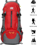 Esup 50L Hiking Backpack Men Camping Backpack with rain cover 45l+5l Lightweight Backpacking Backpack Travel Backpack