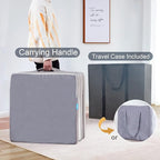 Kingfun Foldable Mattress 4 Inch Folding Mattress Tri-fold Gel Memory Foam Breathable with Storage Bag, Portable Floor Guest Bed Soft for Sleeping Camping, Gray, Queen Size