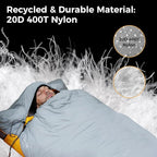 ATEPA Down Sleeping Bag for Adults, Recycled Ultralight 35°F 40°F 45°F 50°F 650FP / 700FP 3 Season Compact Sleeping Bags with Compression Sack for Backpacking Camping Hiking, Can Be Attached to Pad