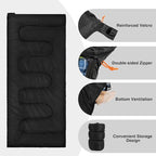 REDCAMP Cotton Flannel Sleeping Bag for Camping Backpacking, Adults Cold Weather Envelope Sleeping Bags with 2/3/4/6lbs Filling