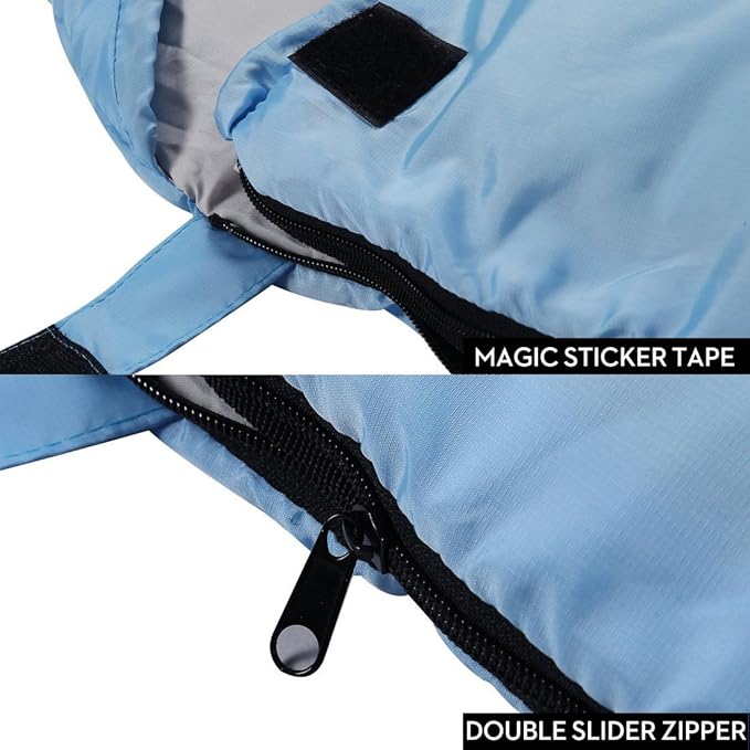 3-4 Season Sleeping Bag for Adults & Kids, Lightweight Warm Cold Weather Camping Bag with Waterproof Compression Sack – Portable for Hiking, Backpacking, Traveling & Outdoor Adventures