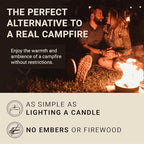 Radiate 2 Pack XL 8" Portable Campfire As Seen On Shark Tank - Up to 2 Hours of Burn Time, Reusable Travel Fire Pit for Camping, Patios & Beach Days - Great Alternative to a Real Fire - Made in USA
