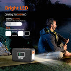 HOWEASY Portable Power Station,120W(240W Peak) Solar Generator,88Wh Lithium Battery Power with 110V AC Outlet/DC/USB/LED Light for Outdoor Camping Trip Hunting Emergency(Solar Panel Optional)
