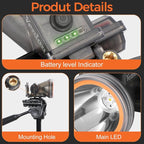 Rechargeable Diving Headlamp, IPX8 Waterproof Underwater Flashlight, 4 Modes with Battery Level Indicator,10H Runtime Scuba Dive Light with Battery & USB Charger Cable (Mode302 White Light)