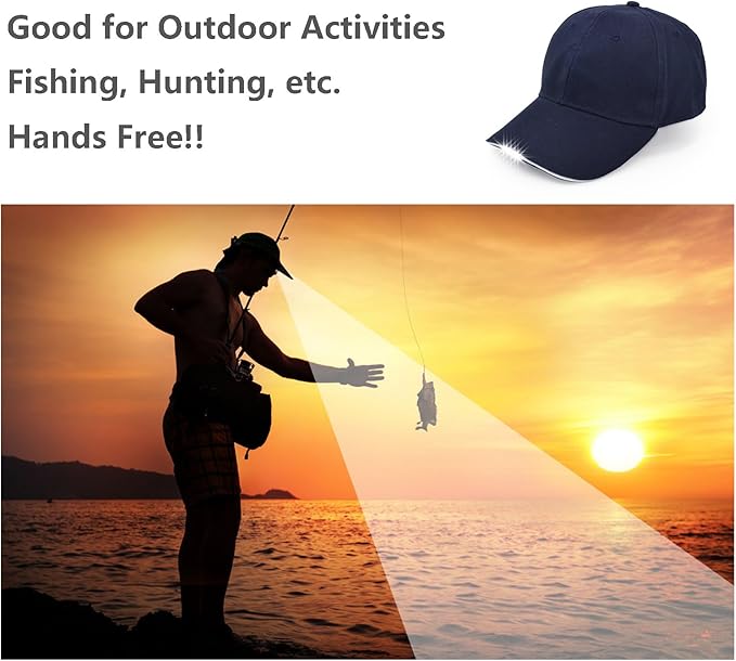 Hands Free Rechargeable LED Baseball Cap Hat for Outdoor Hip Hop Party Holiday