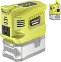 LIVOWALNY 200W Power Inverter Compatible with Ryobi 18V Battery, DC 18V to AC 110-120V Power Station with 1 AC Outlet, 2 USB, 1 Type-C & LED Light, for Camping Power Outage (No Battery)