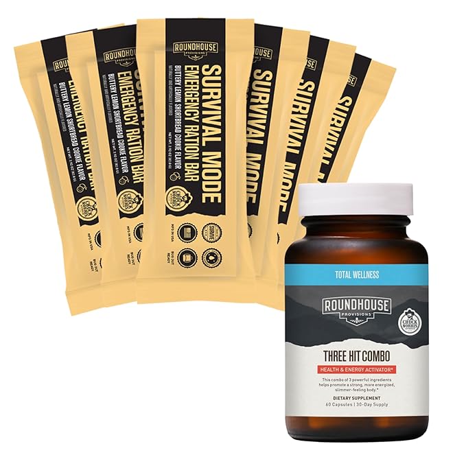 Roundhouse Provisions Emergency Food Bar and Three Hit Combo Bundle