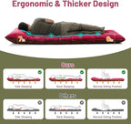 KASBAH Camping Sleeping Pad,Extra Wide 6 inch Thick Inflatable Sleeping Pads with Built-in Foot Pump and Pillow,Ultralight Camping Mat Gear for Outdoor Hiking,Camping