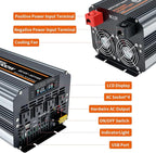 5000 watt Power Inverter DC 12V to AC 110V/120V Converter,10000w Peak.Comes with LCD Display,Wireless Controller, 4AC outlets,1USB.RV Inverter,Suitable for Camping,and Off-Grid Solar Inverter Systems
