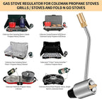 Stove Pressure Regulator 5430 Replacement part for coleman Propane Stoves Fold N Go Insta Start and Stansport Camping Stove Tube to Propanes 1 Pound Cylinder Tank 15PSIG