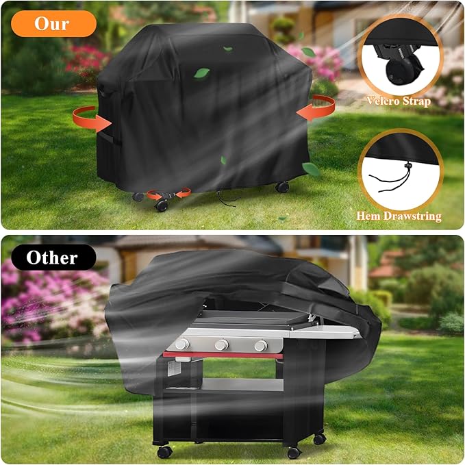 Grill Cover for Weber 36" Griddle, 67inch Outdoor Grill Cover Waterproof for Blackstone 36″ Griddle and Most 4 Burner Griddle-67 L x 23" W x 36" H