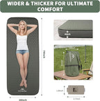 Self Inflating Sleeping Pad with Electric Pump, 4" Ultra-Thick Memory Foam Camping Pad, 40s Fast Inflating Camping Mattress Pad, 4-Season Insulated Camp Sleeping Mat for Outdoor/Travel/Tent (Single)