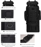 100L Hiking Backpack Men Large Waterproof Camping Backpack Lightweight Packable Backpacking Backpack Daypack Military Rucksack for Men Travel Climbing Outdoor Sports