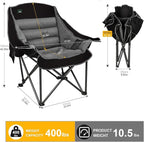 Northroad XL Heated Camping Chair, Oversized Heated Chairs,Portable Folding Heated Lawn Chair W/3 Control Levels for Outdoor Hiking, Picnics, Heavy-Duty 400-lbs Capacity, (Battery NOT Included)