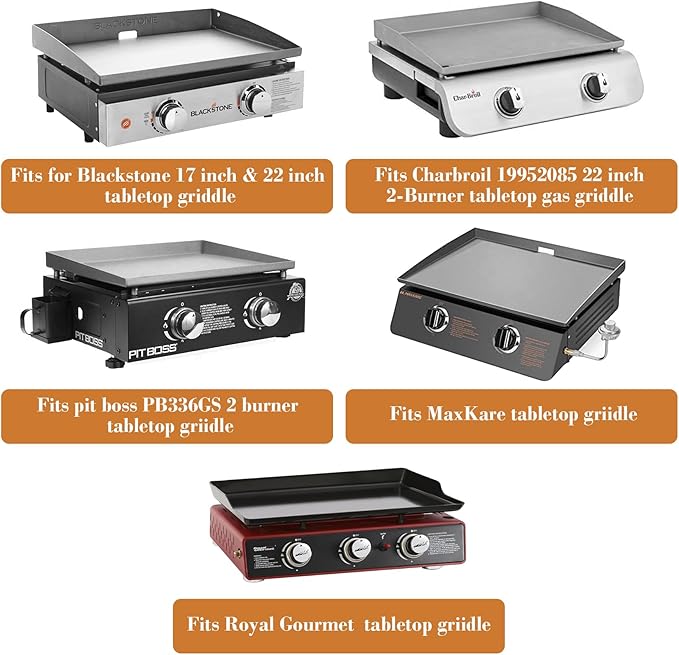 Grill Regulator for Blackstone 17" and 22" Tabletop Griddle Gas Grill, Grill Replacement Parts for CharBroil 19952085, Dash Griddles, Weber Q Series and Pit Boss PB336GS 2 Burner Tabletop Gas Griddle