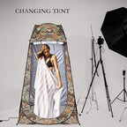 Your Choice Pop Up Privacy Shower Tent, 3.9 x 3.9 x 6.2FT Portable Camping Changing Room, Instant Setup Outdoor Shelter with Silver Coating, Vent Window & Carry Bag for Beach, Hiking & RV | Portable, for Camping, Beach, Hiking, with Carry Bag, Quick Setup