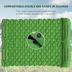 Inflatable Sleeping Pad with Pillow for Camping-Built in Foot Pump Fast Inflation-Ultralight Upgraded Durable Compact Sleeping Mat Moisture Proof Air Mattress for Backpacking,Hiking,Travel,Tent