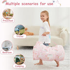 Toddler Nap Mat, Kids Sleeping Bag with Pillow & Minky Blanket, Girls Extra Large Rolled Nap Mats for Preschool Daycare Camping Kindergarten