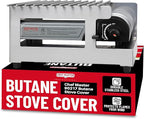 Chef Master Butane Stove Cover - Premium Stainless Steel Universal Fit - Any Standard Size Camping Stove - Portable Screen & Camping Wind Blocker - Camp Essentials for Outdoor & Indoor Cooking 90217