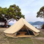 PlayDo Waterproof 4 Season Cotton Canvas Hot Tent Bell Wall Tent Yurt Tent with Stove Jack Hole for Outdoor Family Camping