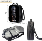 Black Skull Backpack for Teen Boys 3 Pieces Cute Lightweight Bookbag for Boys 8-12 17 Inch Large Capacity Teens School Bag and Lunch Kit for Back to School Travel Hiking Rucksack
