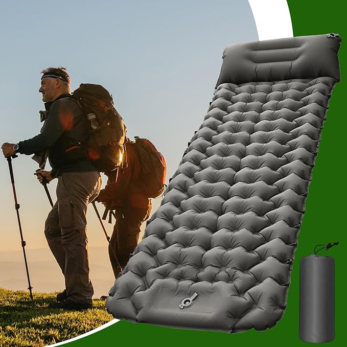 Inflatable Sleeping Pad for Camping,Blow Up Portable Airbed with Pillow | Lightweight Backpacking Sleep Mat - for Outdoor Travel Backpacking Hiking Tent Car Truck SUV Women Men
