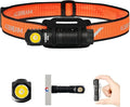 ACEBEAM H16 650 High Lumens Rechargeable Led Headlamp Flashlight, EDC AA Right Angle Flashlight, Pocket Mini Small Flash Light with Clip, 519A 90+ High CRI Led Head Lamp with Headband kit (5000K)