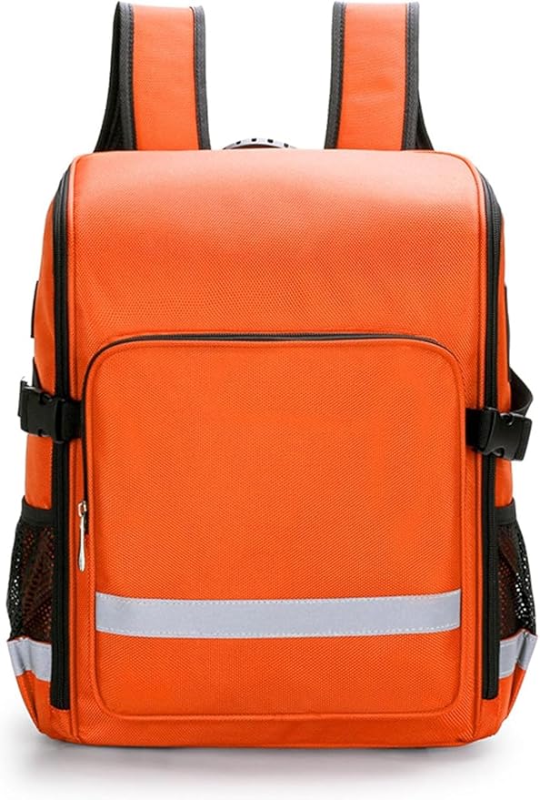 Portable First Aid Kit, Medical Emergency Survival Bag, First Responder Trauma Backpack, for Home Health Camping Field Trips(Orange)