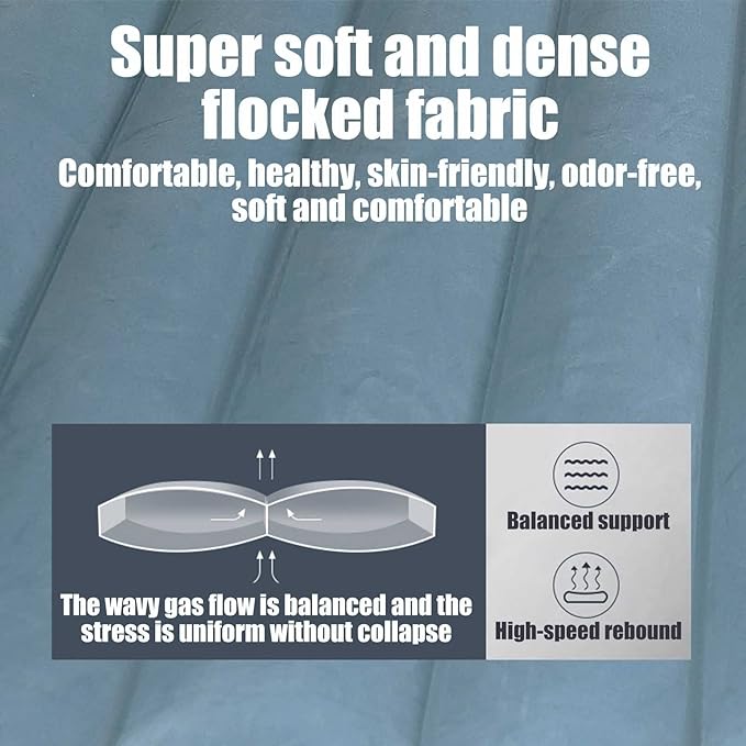 Bed Car Mattress Camping Mattress, Inflatable Thickened Car Air Bed with Air Pump Portable Sleeping Pad Mattress for Home Car Travel Camping,Black