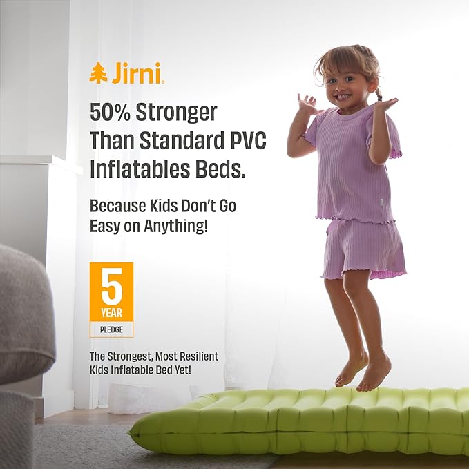 Inflatable Toddler Travel Bed with Pump Sack – Ultralight Kids Travel Mattress, Ripstop Nylon Construction, Compact Portable Sleeping Pad for Travel & Camping